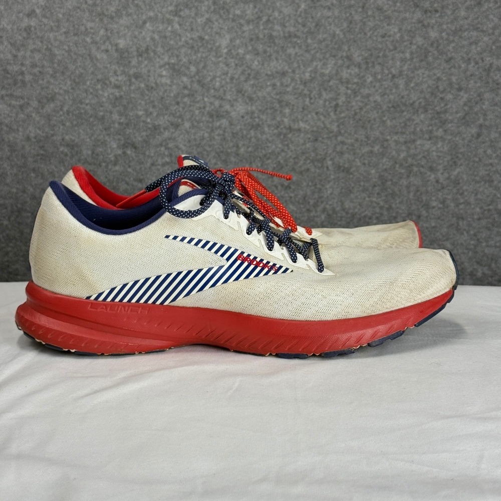 Brooks‎ Launch 7 Mens Running Shoes 12 Red White Blue Patriotic Stars Stripes
